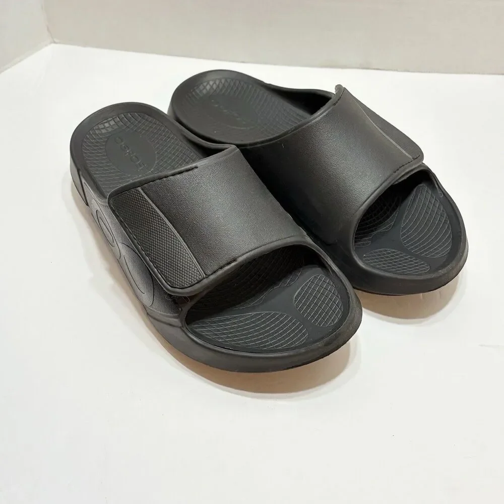 OOFOS OOahh Sport Flex Slides M 7 W 9 Black Comfort Recovery Sandals